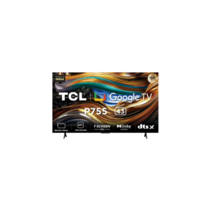 TCL 109.22 cm (43 Inch) Ultra HD (4K) Google TV, 43P755, Black