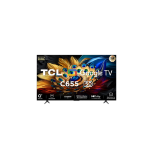 TCL C655 139 cm (55 inch) QLED Ultra HD (4K) Smart Google TV with T-SCREEN |Dolby Vision-Atmos | Hands-Free Voice Control| 120 Hz game Accelerator  (55C655)