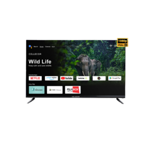 CELLECOR 100 cm (40 inch) Full HD LED Smart Android TV with Voice Remote | Play Store | E40P- Black