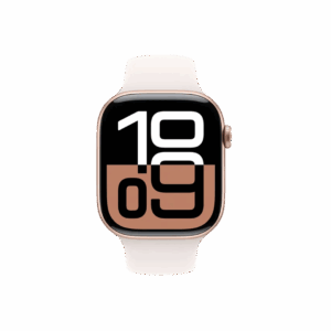 Apple Watch Series 10 [GPS 46 mm] Smartwatch with Rose Gold Aluminium Case with Light Blush Sport Band - M/L.