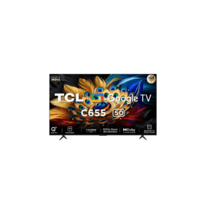 TCL C655 139 cm (55 inch) QLED Ultra HD (4K) Smart Google TV with T-SCREEN |Dolby Vision-Atmos | Hands-Free Voice Control| 120 Hz game Accelerator  (55C655)