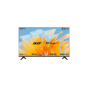Acer 109 cm (43 inches) Advanced I Series 4K Ultra HD Smart LED Google TV AR43GR2851UDFL (Black)