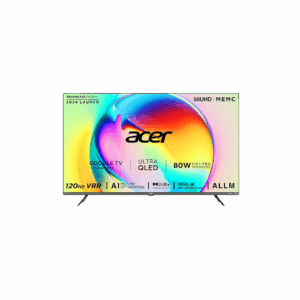 Acer Super Series 127 cm (50 inch) QLED Ultra HD (4K) Smart Google TV Android 14 (Black) | MEMC | ALLM | VRR | AI Picture Optimisation | 80W PRO Speakers | GIGA Bass | Dolby Vision-Atmos  (AR50QDXGU2875AT)