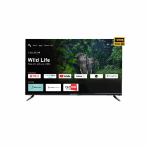 CELLECOR 100 cm (40 inch) Full HD LED Smart Android TV with Voice Remote | Play Store | E40P- Black