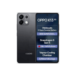 OPPO K13 5G with 7000mAh and 80W SUPERVOOC Charger In-The-Box (Prism Black, 128 GB)  (8 GB RAM)